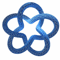 The Isolated Blue Knot: A 3D Symbol of Strength and Beauty