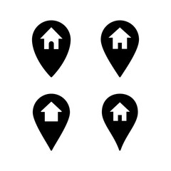 Address icon vector for web and mobile app. home location sign and symbol. pinpoint