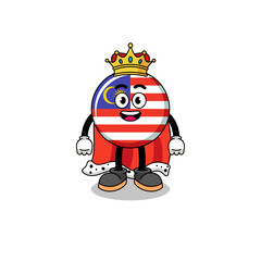 Mascot Illustration of malaysia flag king