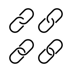 Link icon vector for web and mobile app. Hyperlink chain sign and symbol