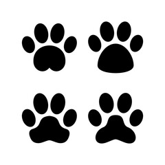 Fototapeta premium Paw icon vector for web and mobile app. paw print sign and symbol. dog or cat paw