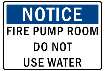 Fire hazard, fire extinguisher sign and labels