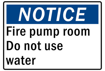 Fire hazard, fire extinguisher sign and label
