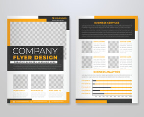 set of business flyer template with minimalist layout and modern style use for promotion kit and product publication