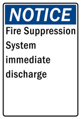 Fire hazard, Fire extinguisher sign and labels