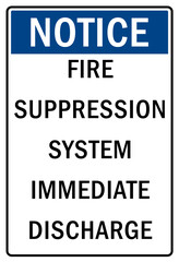 Fire hazard, Fire extinguisher sign and labels