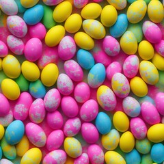 Easter Candy Seamless Infinite Pattern, Generative AI