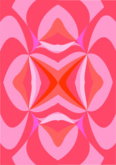 The background image is in pink tones, using shapes to arrange. Composition with gradation used for graphics