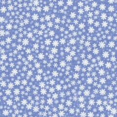 Snowflakes Seamless Infinite Pattern, Generative AI