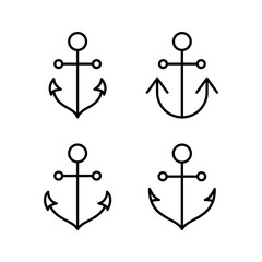 Anchor icon vector for web and mobile app. Anchor sign and symbol. Anchor marine icon.