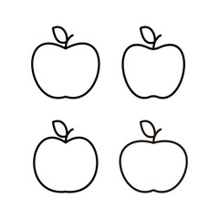 Apple icon vector for web and mobile app. Apple sign and symbols for web design.