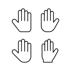Hand icon vector for web and mobile app. hand sign and symbol. hand gesture