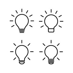 Lamp icon vector for web and mobile app. Light bulb sign and symbol. idea symbol.