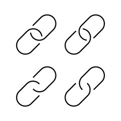 Link icon vector for web and mobile app. Hyperlink chain sign and symbol