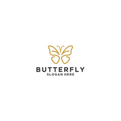 butterfly logo template in white background