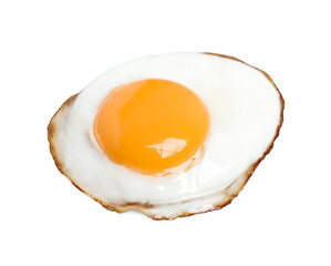 Delicious fried egg with yolk isolated on white