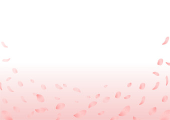 A4比率の桃の花びらの背景