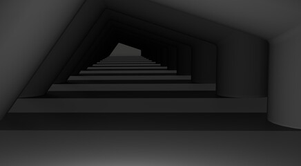 3d render, tunnel illustration. black design. tunnel background. suitable for background.