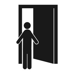 person open door icon vector