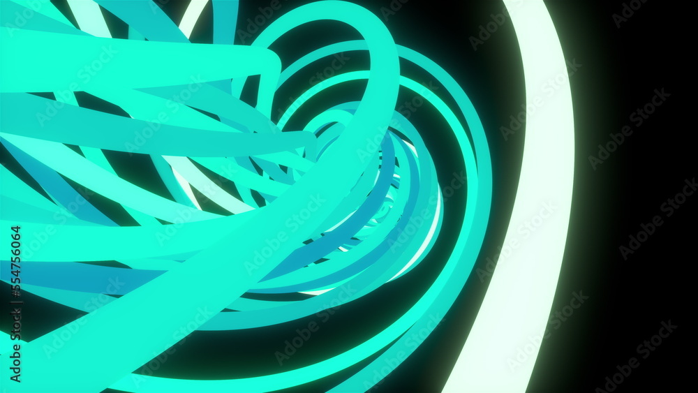 Poster spiral lines. computer generated 3d render