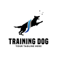 dog training logo icon vector isolated