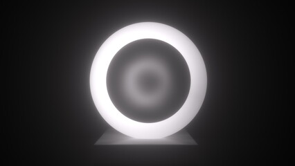 Glowing ring. Computer generated 3d render