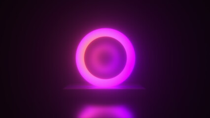 Glowing ring. Computer generated 3d render