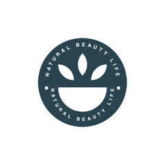 plant botanical logo design vector illustration