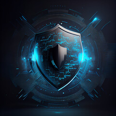 Cybersecurity digital security rendering - obrazy, fototapety, plakaty
