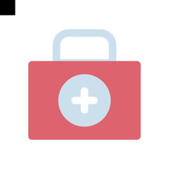 Fototapeta premium first aid icon logo flat style vector