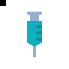 syringe icon logo flat style vector