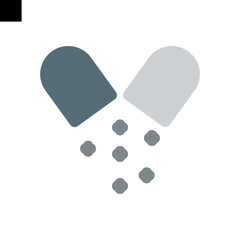 capsule icon logo flat style vector