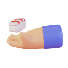 3d render japanese food sushi