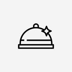 restaurant cloche icon on white background