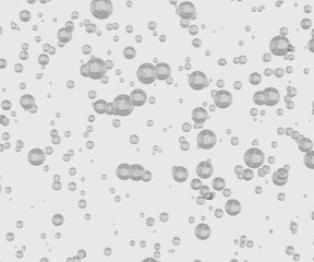 Microbubbles or Nanobubbles are neutrally buoyant and can remain suspended in water for weeks without rising to the surface and off gassing 3d rendering