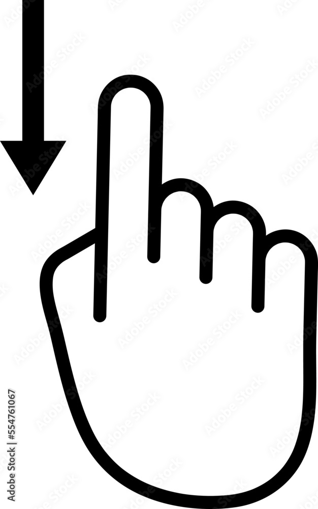 Aufkleber touch screen gestures icon. single high quality outline symbol for web design or mobile app..eps
