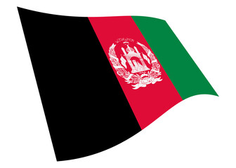 Islamic Republic of Afghanistan waving flag 3d illustration