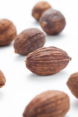 Amomum tsaoko on white backgorund