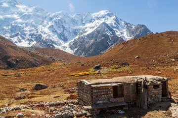 Base camp of Nanga Parbat, the Himalayas. Pakistan. Autumn