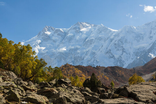 Nanga Parbat, the Himalayas. Located in Pakistan. Autumn