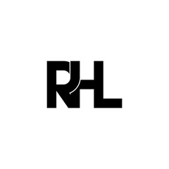 rhl letter initial monogram logo design