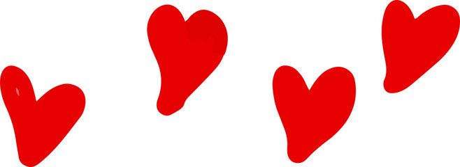 Watercolor cute Valentine's day elements