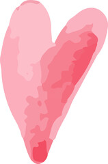 Watercolor cute Valentine's day elements