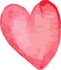 Watercolor cute Valentine's day elements