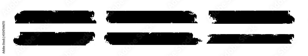 Poster abstract long lines ink brush collection bundle elements vector.