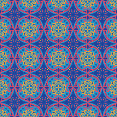 Garden Nature Seamless Pattern Floral Background Damask Aboriginal Ornament Art