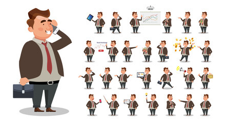 Business person Set. office workers 