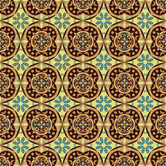 Garden Nature Seamless Pattern Floral Background Damask Aboriginal Ornament Art