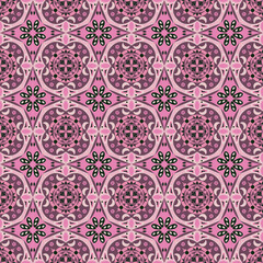 Garden Nature Seamless Pattern Floral Background Damask Aboriginal Ornament Art