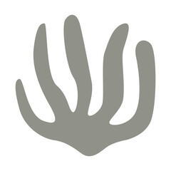 Floral Plant Botanical Abstract Boho Shape Element Vector Illustration